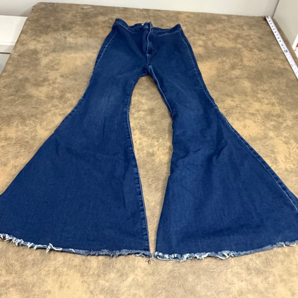 Free People Just Float On Flare Jeans Womens 29 Short Blue Bell Bottom